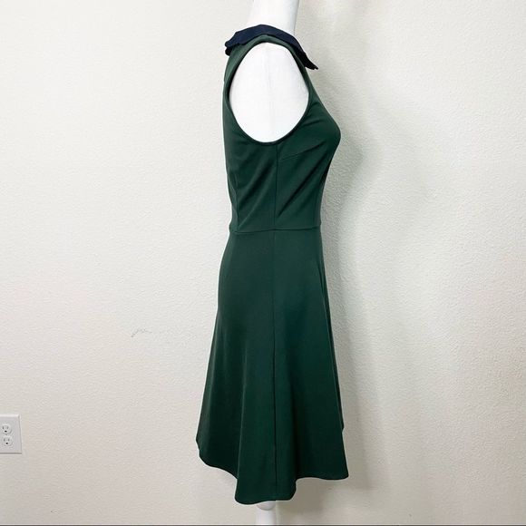 Modcloth Green All Polished Up Fit & Flare Peter Pan Collar Ponte Knit Dress M - Picture 7 of 8
